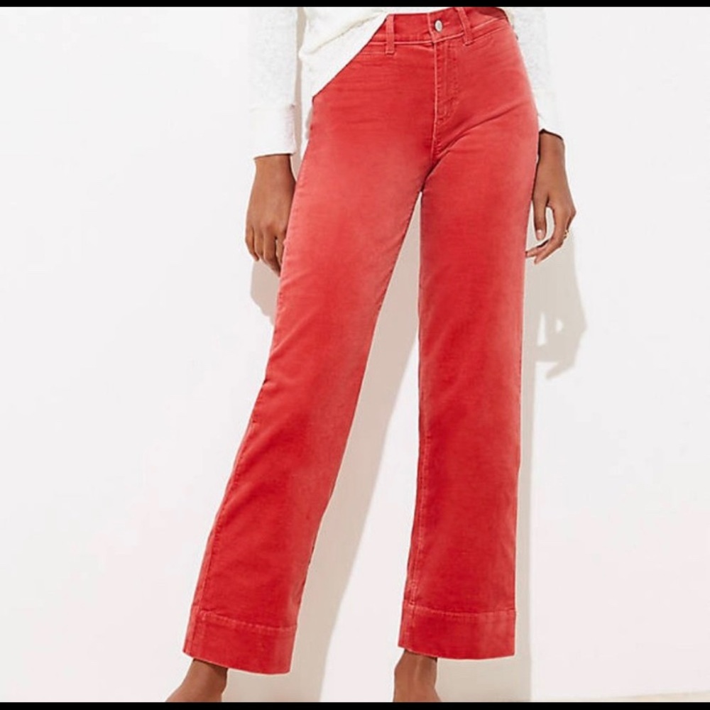 Ann Taylor LOFT Velvet Wide Leg Pants
